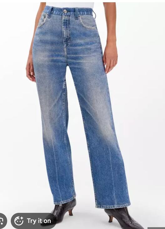 rag & bone Denim - Rag & Bone Miramar Shea Relaxed Sweatpants Straight Pants Jeans Ryder Blue 26
